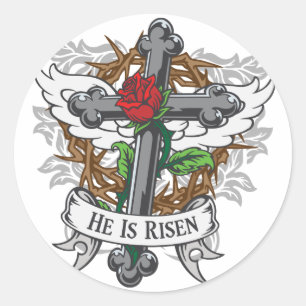 He Is Risen Classic Round Sticker