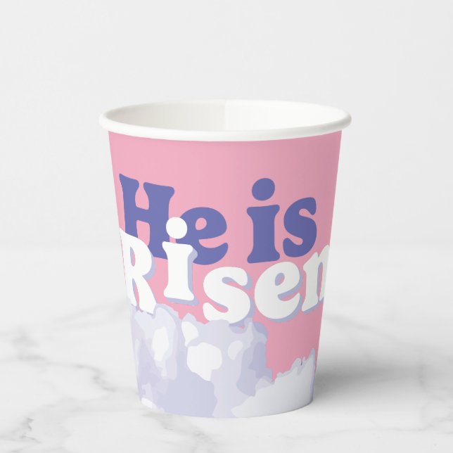 He is Risen Clouds Easter Cups (Left)