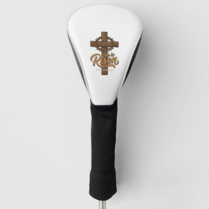 He Is Risen Cross Crown of Thorns Christian Shirt_ Golf Head Cover