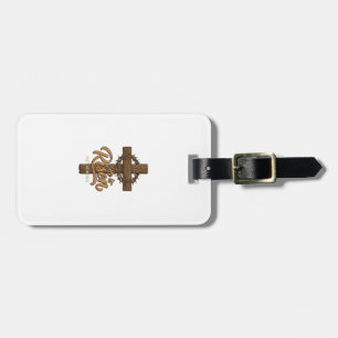 He Is Risen Cross Crown of Thorns Christian Shirt_ Luggage Tag