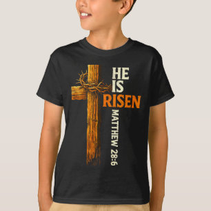 He is risen cross jesus religious christian faith T-Shirt