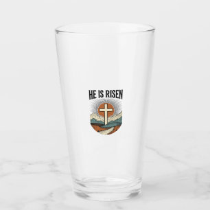He Is Risen Cross Sunrise Christian Easter Shirt D Glass