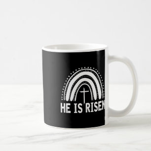 He Is Risen Cross Vintage Happy Easter 1 Coffee Mug