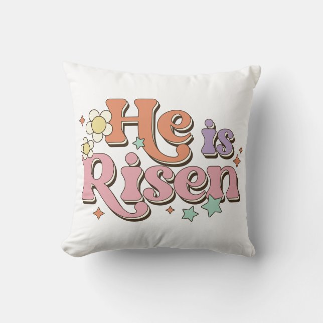 He Is Risen Cushion (Front)