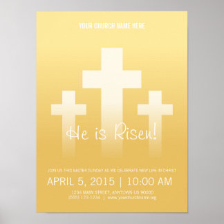 He is Risen! Customisable Easter Sunday Poster