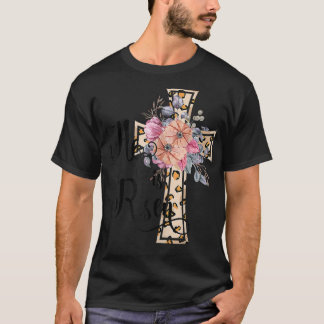 He Is Risen Cute Christian Teen Girls Mum Gift Jes T-Shirt