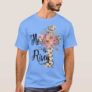 He Is Risen Cute Jesus Christian Teen Girls Mum Ea T-Shirt