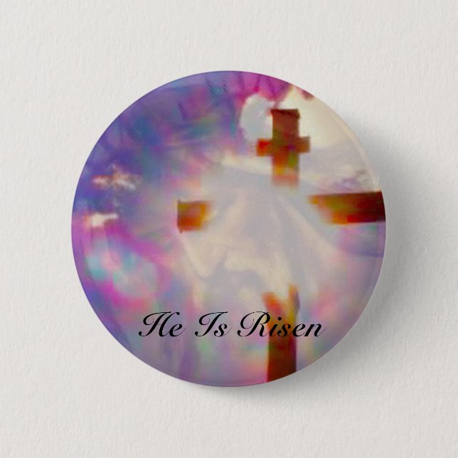 He is Risen Easter Button (Front)