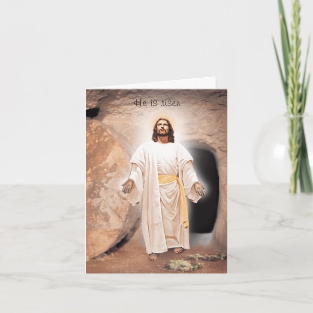 He is risen Easter card (Front)