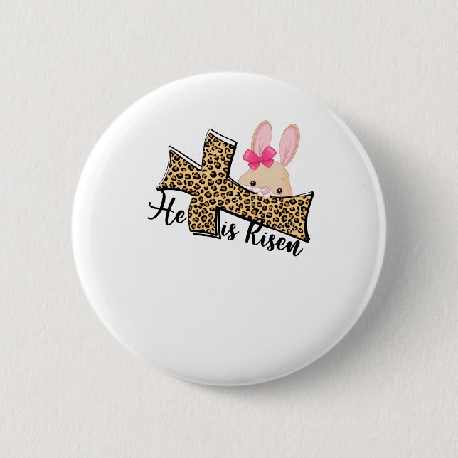 He is Risen Easter, Christian Easter For Woman 6 Cm Round Badge (Front)