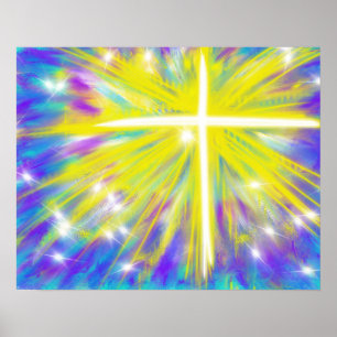 He is Risen Easter Christian Modern Art Design Poster