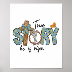 He Is Risen, Easter, Christian Swea Poster