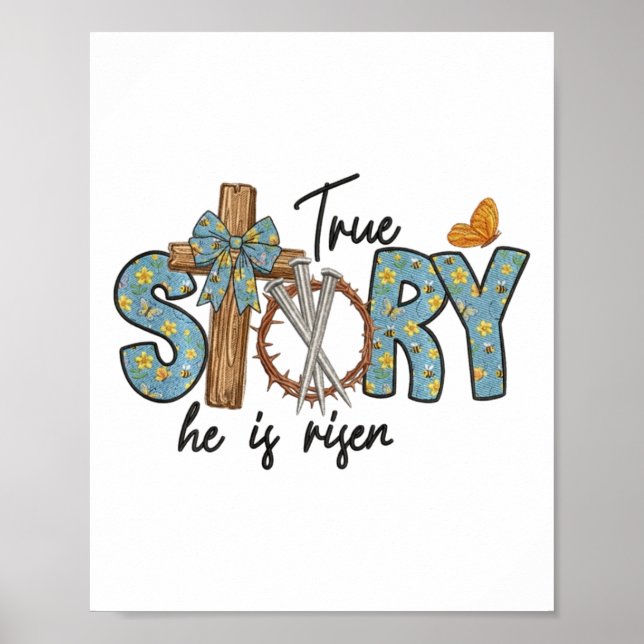 He Is Risen, Easter, Christian Swea  Poster (Front)