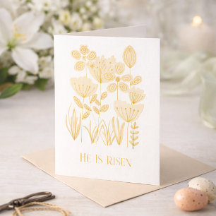 He Is Risen Easter Foil Card