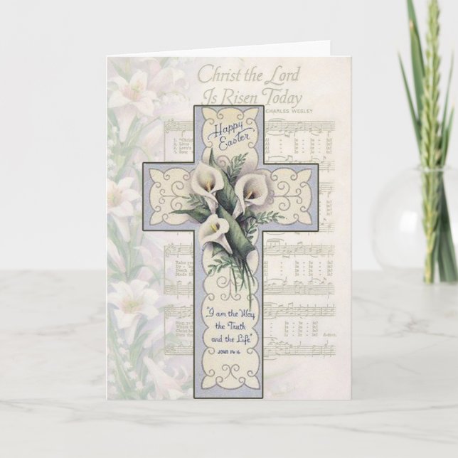 He Is Risen Easter Greeting Card (Front)