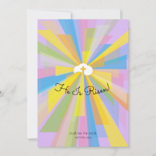 He Is Risen Easter Greeting Holiday Card