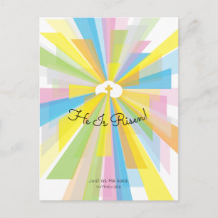 He Is Risen Easter Greeting Holiday Postcard