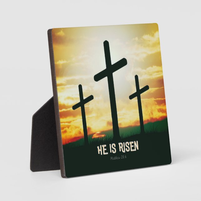 HE IS RISEN - EASTER ILLUSTRATION  PLAQUE (Front)