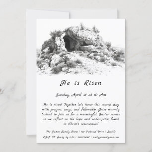 "He Is Risen" Easter Invitation