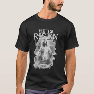 He Is Risen Easter Jesus Resurrection Christian Bi T-Shirt