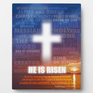 He is Risen - Easter Plaque