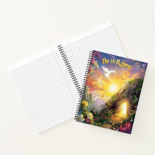 He Is Risen — Easter Resurrection — Luke 24:6  Notebook (Inside)