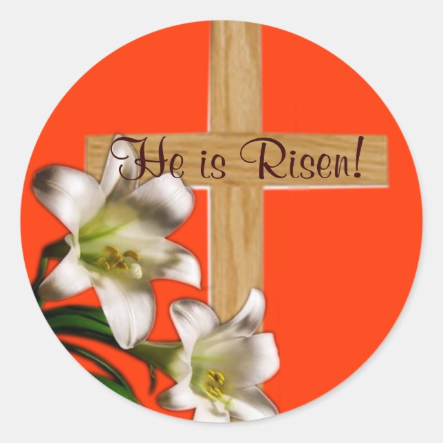 He Is Risen!  Easter Stickers (Front)