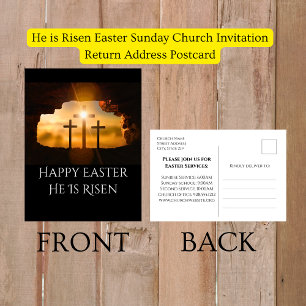 He is Risen Easter Sunday Church Invitation 