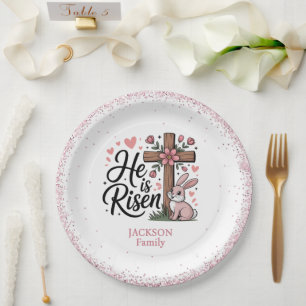 He is Risen! Easter Sunday Paper Plate