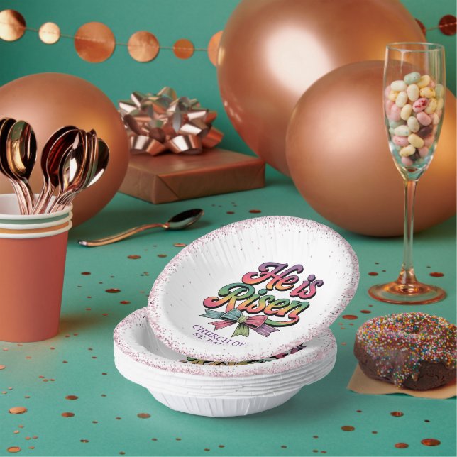 He Is Risen! Easter Sunday Paper Plate (Multi)