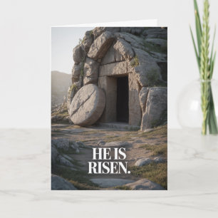 He Is Risen Empty Tomb Christian Easter Card