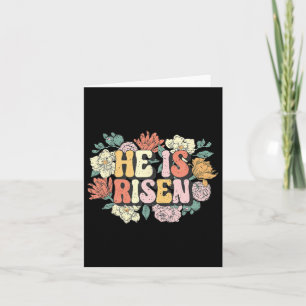 He Is Risen Floral Christian Happy Easter Women Gi Card