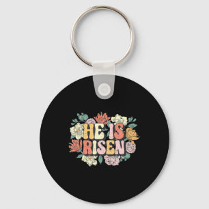 He Is Risen Floral Christian Happy Easter Women Gi Key Ring