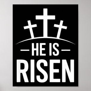 He is risen funny easter religious saying He is ri Poster