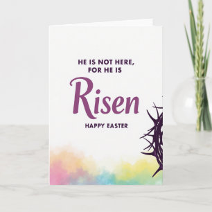 He Is Risen Happy Easter Card