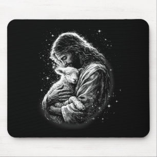 He Is Risen Happy Easter Day Jesus Sheep Christian Mouse Mat