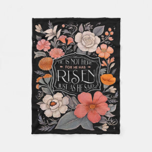 He Is Risen He Is Not Here Easter Day Christian Je Fleece Blanket