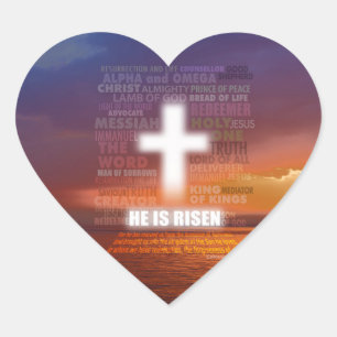 He is Risen Heart Sticker