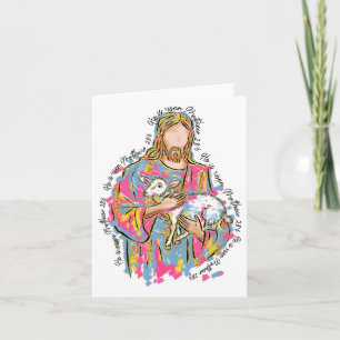 He Is Risen Jesus And Lamb God Happy Easter Christ Card