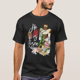 He is Risen Jesus Calling Happy Easter Flower T-Shirt