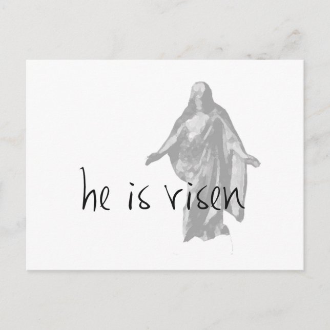 he is risen jesus christ easter lds mormon holiday postcard (Front)