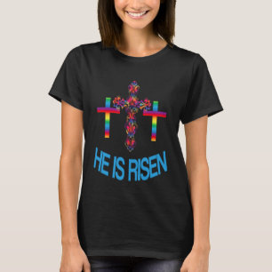 He is Risen Jesus Christian Happy Cool Easter Retr T-Shirt