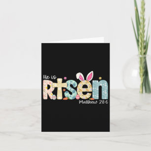 He Is Risen Jesus Christian Happy Easter Day Girls Card