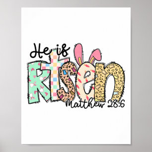 He Is Risen Jesus Christian Happy Easter Day Women Poster