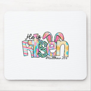 He Is Risen Jesus Christian Happy Easter Kids Wome Mouse Mat