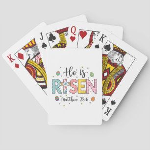 He is Risen Jesus Christian Happy Easter Playing Cards