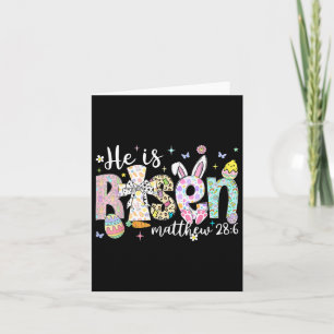 He Is Risen Jesus Christian Happy Easter Women Kid Card