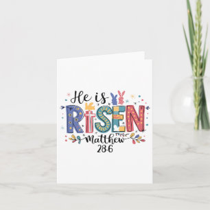 He Is Risen Jesus Christian Happy Easter Women Kid Card