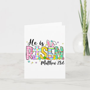 He Is Risen Jesus Christian Happy Easter Women Kid Card