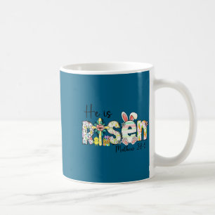 He is risen jesus christian happy easter women kid coffee mug